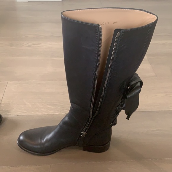 Valentino leather lace up boot flat 39.5 - Picture 13 of 16